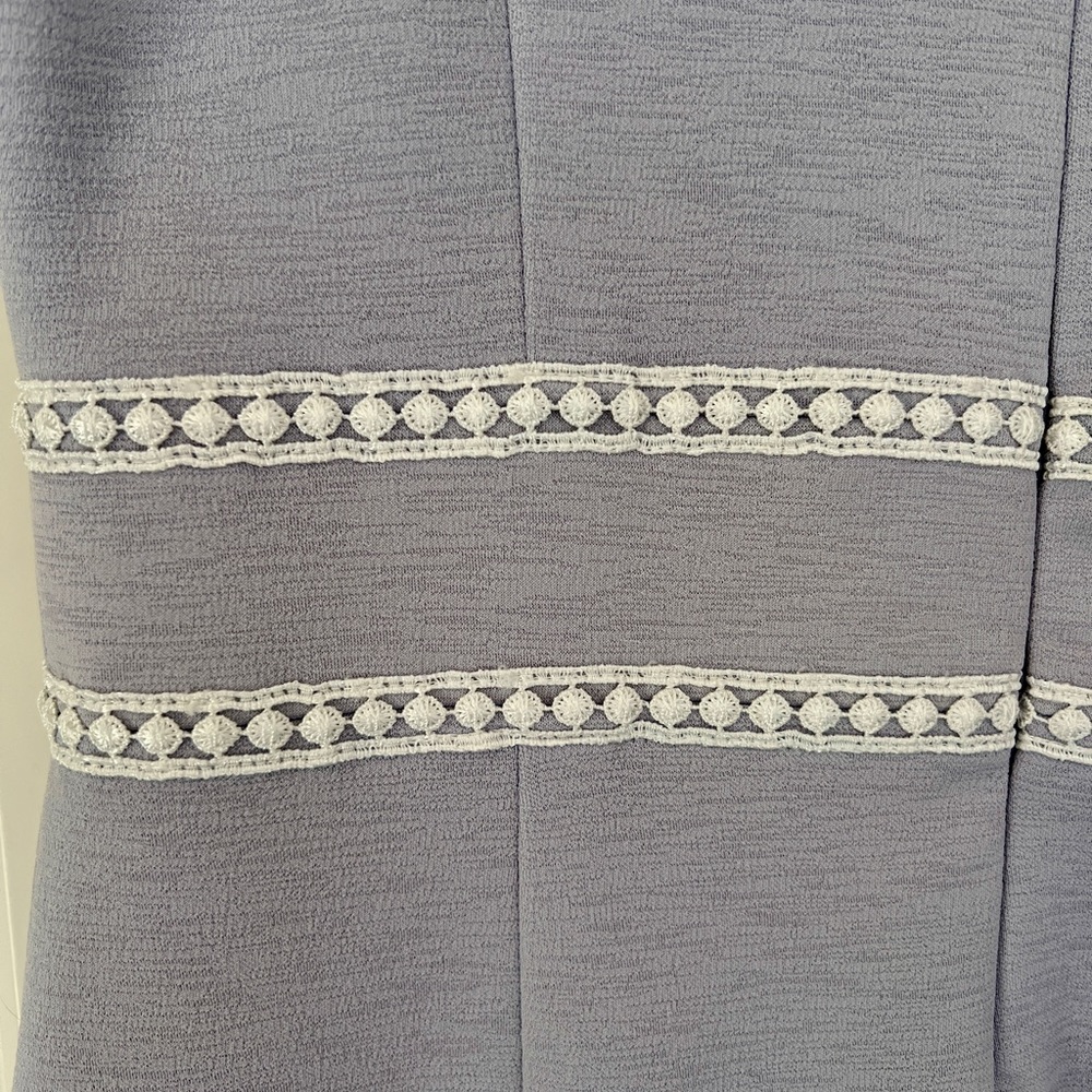 Nanette Lepore sleeveless dress in Lilac and white eyelet trim - EUC - Size 6 - Picture 6 of 11